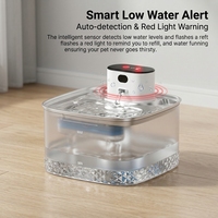 Fuente de Agua Inteligente para Mascotas, Portátil y Elegante, con Logotipo Personalizado OEM ODM, 3 Modos, Capacidad de 2L, Tapa de Acero Inoxidable 304, Ecológica y Duradera