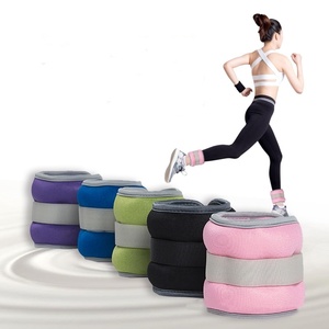 Pesas de Tobillo Ajustables de Primera Calidad para Entrenamiento con Bolsa de Arena, con Logotipo Personalizado, Color Negro, con Correas para Muñecas - Product Image 1