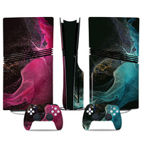 Autocollants complets pour manettes et console PS5 Pro Edition Disque – Film de protection en vinyle sans bulles, protection intégrale