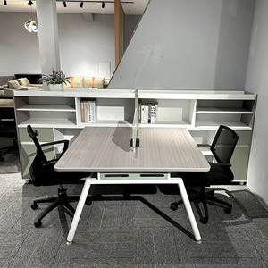 Venta al por mayor moderna Oficina cubículo personal estación de trabajo mesa de oficina escritorio de la computadora con el Gabinete - Product Image 3