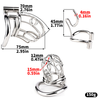 Conception chaude métal pénis coq serrure urétrale stimuler Cage Cage de chasteté masculine avec prise de gland BDSM Sex Toy pour hommes Bondage érotique