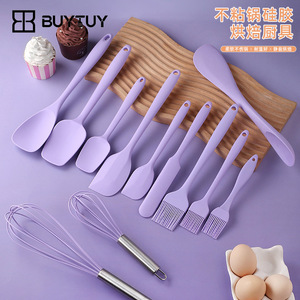 Juego de utensilios de silicona para hornear Buytuy, 11 piezas, espátulas y batidores resistentes al calor para cocinar y hornear en la cocina - Product Image 1