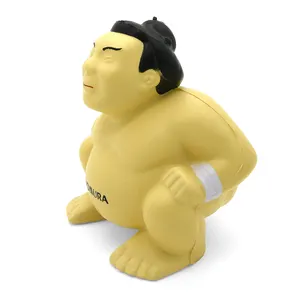 Hot Sale Customized Inexpensive Popular Pu Reliever Relieving Sumo Wrestler Wrestlers Realistic Logo Printed Printing Toy Ball