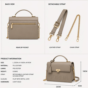 High quality fashionable women's shoulder bag PU leather customizable in multiple colors top quality ladies' designer <b>handbag</b> - Product Image 4