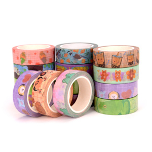 Tùy Chỉnh Dễ Thương Phim Hoạt Hình Washi Băng | Tùy Chỉnh Kích Thước, Đầy Màu Sắc Trang Trí Băng Cho Bullet Tạp Chí & DIY Thủ Công Mỹ Nghệ - Product Image 1