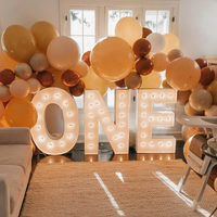 Yijiao Vente en gros de lettres lumineuses en acrylique LED de 3 pieds, 4 pieds, 5 pieds, logo lumineux pour la décoration d'arrière-plan d'événements d'anniversaire