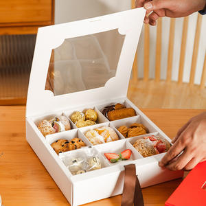 Offre Spéciale : Boîte à Gâteaux et Biscuits à <span class=keywords><strong>Neuf</strong></span> Compartiments, Pâtisserie Occidentale, Matériaux Recyclés Écologiques, Gaufrage Luxe, Finition Mate, Idéale pour <span class=keywords><strong>Sushi</strong></span> - Product Image 3