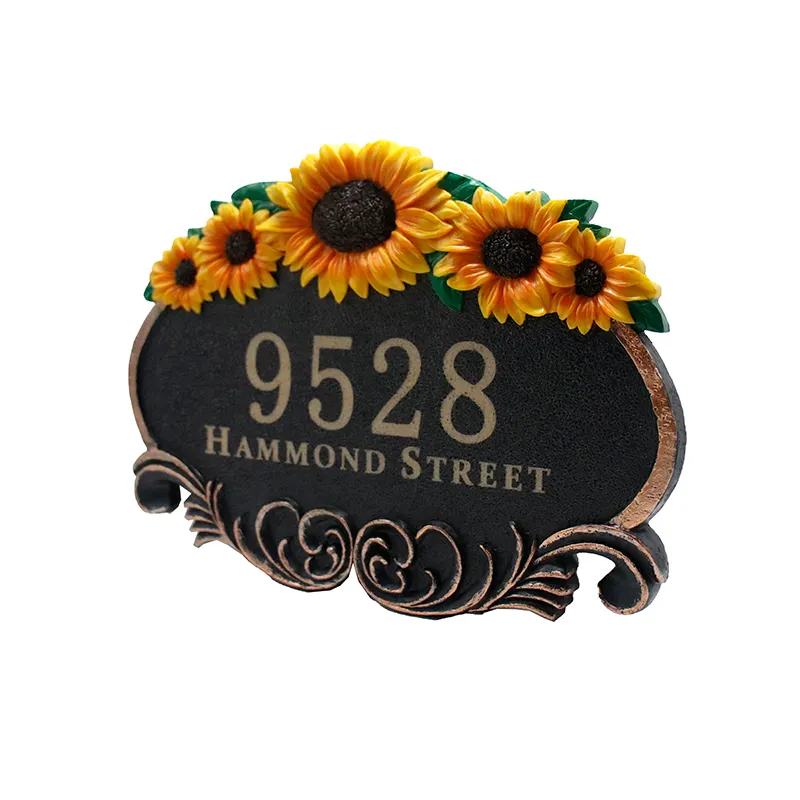 Pet Souvenirs Custom Resin Garden sunflower Tombstone Blank Engravable gifts memorial Tomb stone