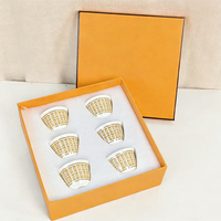 Vente en gros de tasses à café personnalisées du Moyen-Orient, en céramique de luxe, en porcelaine, petits ensembles de tasses à thé, tasses Cawa, arabes