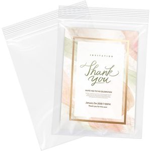 WEPOLY Clear Zipper <b>Bags</b> 5x7 Inch 1000 <b>Pack</b> Resealable Plastic <b>Bags</b> for Cards Envelopes Bakery Treats Storage Travel - Product Image 1