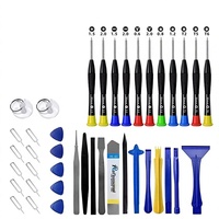 Ensemble de tournevis de démontage de tablette 40 pièces pour la réparation d'Android et d'iPhone Apple, outils fabriqués en Chine, emballage en sachet OPP, boîte transparente en cristal