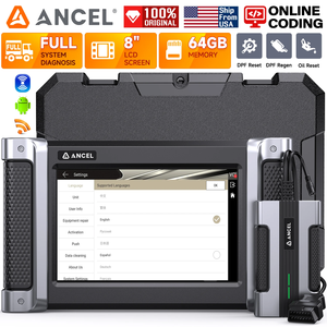 ANCEL HD8000 OBD2 Schwerlast-LKW-Diagnosegerät Alle Systeme DPF-Regeneration Ölwechsel 30+ Reset-Funktionen LKW-Scanner - Product Image 1