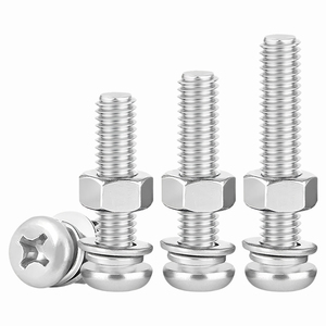 Juego de tornillos y tuercas de acero inoxidable 316, tornillos de máquina de cabeza redonda con arandelas planas, M2.5 M3 M4 M5 M6 - Product Image 5