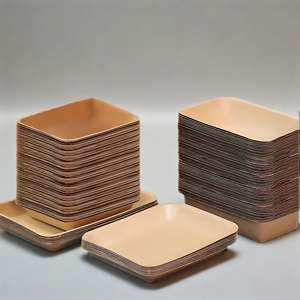 Supports alimentaires en papier kraft marron, paniers de service en carton à emporter, plateaux alimentaires en papier pour fêtes, nachos, snacks, tacos, frites - Product Image 2