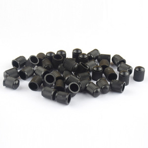 Capuchons de valve de pneu de voiture et de vélo noirs en plastique, anti-poussière, pour valve tubeless, remplacement et réparation, taille universelle, embout américain - Product Image 1