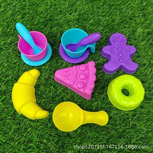 Outils de jeu pour sable de plage épaissi, moules à sable et accessoires en argile colorée pour enfants, vente en gros - Product Image 5
