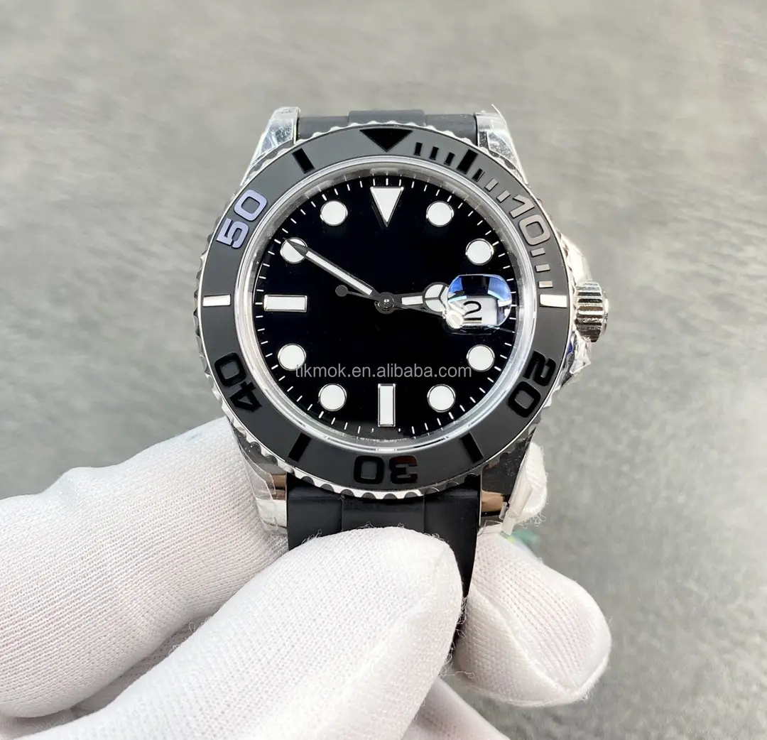 Ew Fabrieks Top Horloge Merken Rvs Auto Date Zwart Horloge 3135 Automatisch Mechanisch Uurwerk Zilveren Kast Horloges