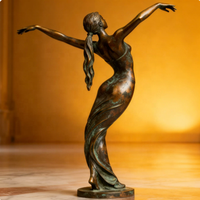 Sculptures de danseurs en bronze sur mesure, taille réelle, homme et femme, statue de couple, art de la danse, personnalisation possible