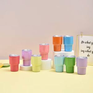 Vaso Térmico Mini de Acero Inoxidable de Doble Pared al por Mayor de 2oz y 3oz con Tapa y Popote, Vaso para Chupitos, Taza - Product Image 2