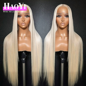 Perruque en cheveux humains blonds 613 en gros, perruque complète en dentelle de cheveux vierges 613 de 30 à 40 pouces, perruques complètes en dentelle de cheveux humains lisses et soyeux - Product Image 1