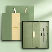 Set de Regalo de Cuaderno A5 de PU con Logotipo Personalizado, Diario de Tapa Dura con Cierre Magnético, Recambio de Bolígrafo, Kit de Lujo para Oficina y Negocios, Promocional