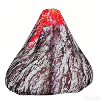 Vente flash : Volcan gonflable avec flamme artificielle, volcan artificiel