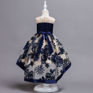 Vestidos Largos de Flores para Niñas 2088, Último Diseño, Vestido Occidental con Cola para Bodas y Fiestas Infantiles - Product Image 5