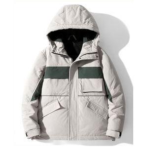 Manteau court d'hiver élégant pour homme, en duvet de canard blanc, avec des détails épaissis et fermeture éclair, pour garçons - Product Image 4