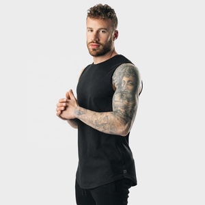 Débardeur de sport PIHA SPORTS pour homme, personnalisé, 100 % coton tricoté, imprimé par transfert thermique, broderie machine, coupe musclée, collection 2026 - Product Image 2