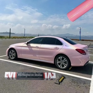 <span class=keywords><strong>Film</strong></span> d'emballage holographique brillant en vinyle pour voiture, autocollant autocollant métallique rose avec technologie de libération d'air - Product Image 1