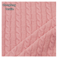 CF693 #   Tissu jacquard texturé tressé en acrylique et nylon, tricoté chaîne, chaud et confortable, pour la confection de robes, de vêtements d'intérieur et de pulls pour femmes.