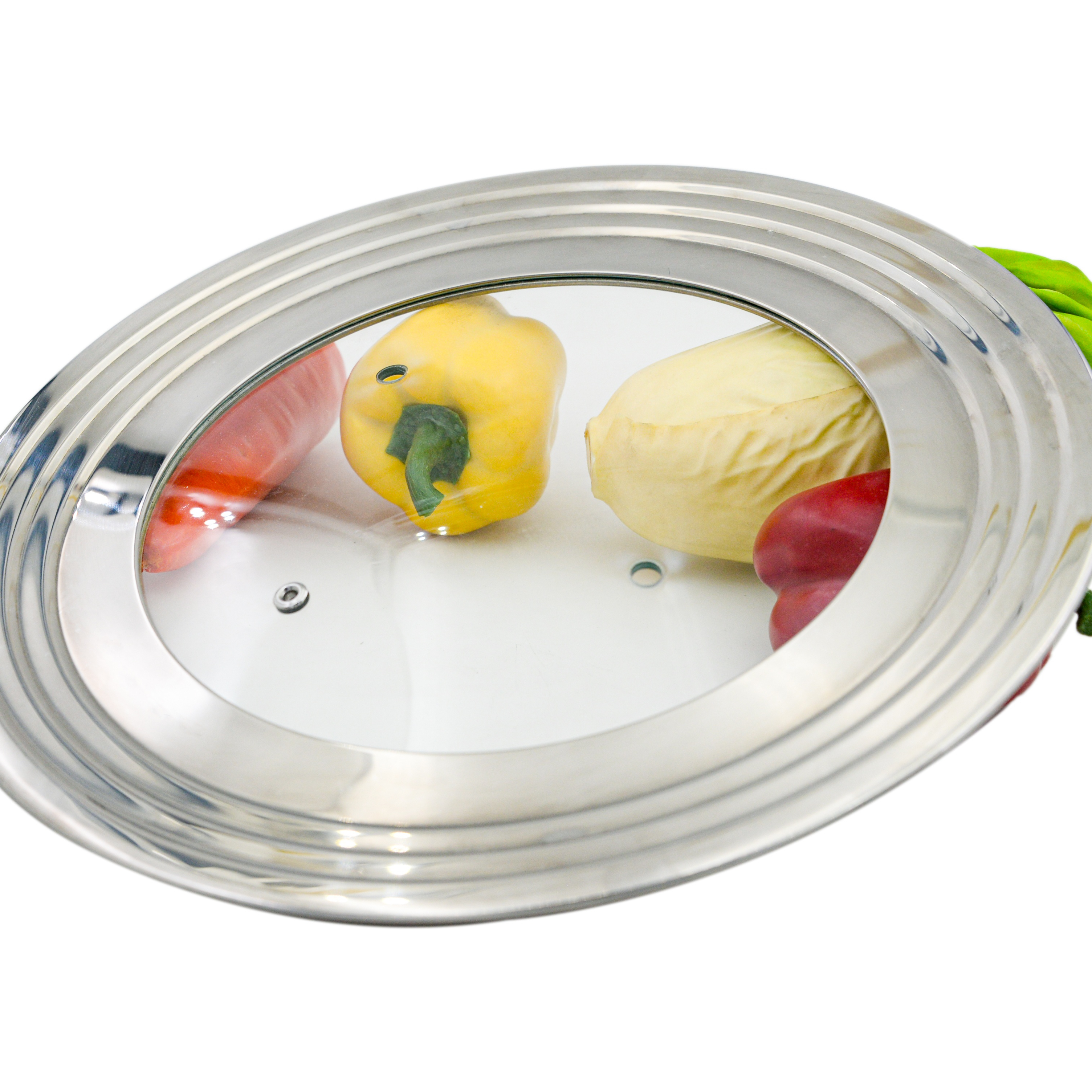 Многоразмерная крышка из закаленного стекла из нержавеющей стали с ручкой Tampa De Vidro