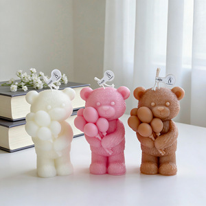 Bouquet de bougies parfumées en forme d'ours, bougie aromathérapeutique en forme d'ours pour la décoration de la maison, cadeau de la Saint-Valentin - Product Image 4