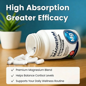 Complément <span class=keywords><strong>de</strong></span> magnésium 15 en 1 - Glycinate <span class=keywords><strong>de</strong></span> magnésium avec Ashwagandha et L-théanine, 120 capsules - Product Image 2