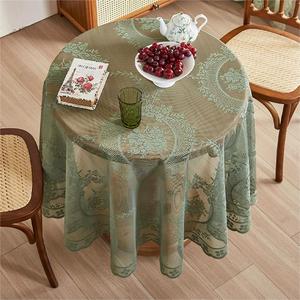 <span class=keywords><strong>Tovaglia</strong></span> in Cotone-<span class=keywords><strong>Lino</strong></span> Stile Boho Antipolvere Country-Chic <span class=keywords><strong>con</strong></span> <span class=keywords><strong>Pizzo</strong></span> Traforato, per Uso Domestico, Tappetino Antiscivolo - Product Image 2