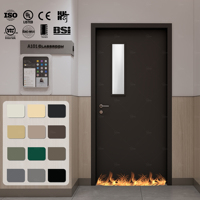 Porte coupe-feu américaine personnalisée Porte de salle de classe pour salle d'hôpital Porte de salle de classe intérieure commerciale 20 45 60 Mins Portes coupe-feu avec verre