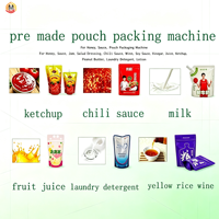 Machine d'emballage automatique de sachets de lait liquide 2,5 kW 380 V avec PLC, 8 positions de travail, pour sachets préformés