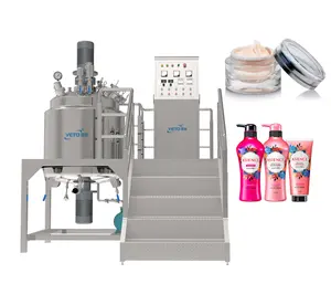 Cosmetic Cream Lotion Making Machine With Agitator Emulsifying Homogenizer Vacuum Mixer Mixing Machine With Emulsifier