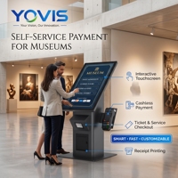 SMART SELF-SERVICE Krankenhaus-Check-in- und Zahlungsterminal mit Barcode-QR-Scanner, Kartenleser und Drucker für Krankenhäuser und Kliniken
