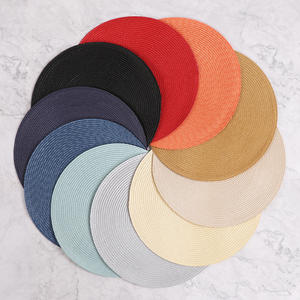 Precio al por mayor Alfombrilla de cocina Lavable PP Tejido Manteles individuales redondos Aislamiento térmico PP Taza hecha a mano Posavasos para decoración de <span class=keywords><strong>restaurante</strong></span> - Product Image 2