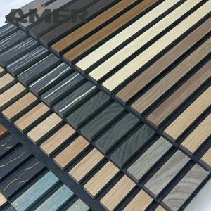 صوتيات مقاومة للحريق <span class=keywords><strong>mdf</strong></span> مخدد في الهواء الطلق مادة امتصاص الصوت الخشب لوحة الصوتية - Product Image 3