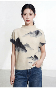 Nueva Colección Verano 2026, Top Plisado Miyake, Camiseta de Manga Corta con Estampado Elegante e Informal para Mujer, Venta al Por Mayor - Product Image 6