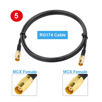MCX mâle à MCX mâle droit/angle droit câble en queue de cochon RG174 15cm/20cm/30cm/50cm pour carte Modem sans fil