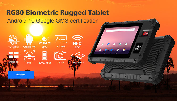 8 Inch Rugged IP65 Biometric Tablet for ID Verification