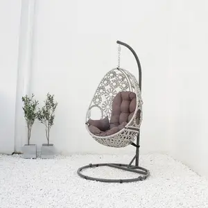 Gartenmöbel Rattan Balkon Schaukel stuhl Hand gefertigte Wicker Durable Patio Schaukeln Hängende Ei Stuhl im Freien