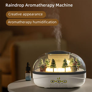 2026 New Rain Water Diffuser 400Ml Snow Scene <b>Micro</b> Landscape Raindrop Humidifier Aroma Diffuser With Night <b>Light</b> Home Use - Product Image 2
