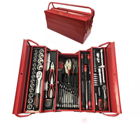 GTYPRO Caja De herramentas 85 pièces boîte à outils 3 couches clé tournevis Kit d'outils ménagers dans une boîte en métal jeu De douilles