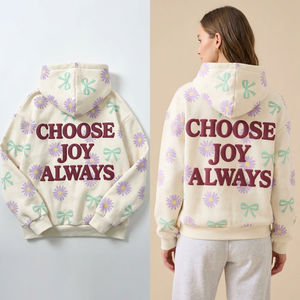 <span class=keywords><strong>Felpa</strong></span> <span class=keywords><strong>con</strong></span> Cappuccio Bianca Lavorata a Maglia per Giovani <span class=keywords><strong>con</strong></span> Stampa Margherita e <span class=keywords><strong>Farfalla</strong></span>, Ricamo Elegante, Anti-Pilling, per Abbigliamento Casual da Strada - Product Image 1