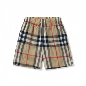 Shorts de Diseño a Cuadros de Alta Calidad para Hombre, Casuales, Transpirables, Ideales para Natación y Playa en Verano, Estilo Burberry - Product Image 1