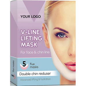 5 Pezzi Cinghia Lifting Viso a V Rassodante e Tonificante, Nastro Lifting <span class=keywords><strong>Collo</strong></span>, Patch Viso a V, Maschera Viso Snellente a V, Maschera Lifting al Collagene - Product Image 1